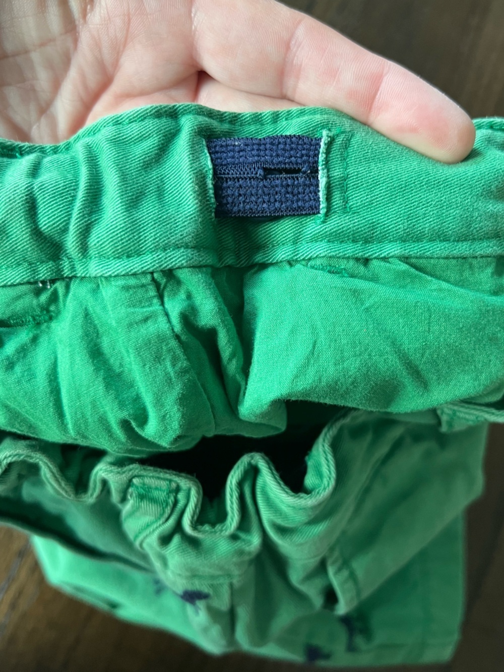 Hanna Andersson Green Boy’s Shorts with Navy Dino Embroidery - 140/10 - Picture 5 of 6